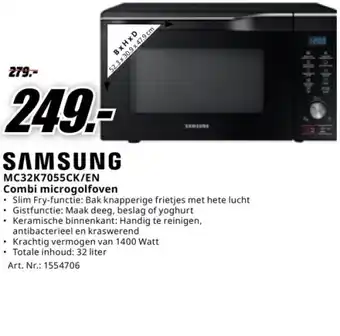 MediaMarkt SAMSUNG MC32K7055CK/EN Combi microgolfoven aanbieding