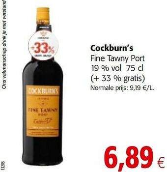 Colruyt Cockburn’s fine tawny port aanbieding
