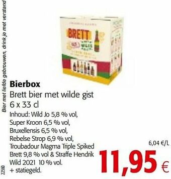 Colruyt Bierbox brett bier met wilde gist aanbieding