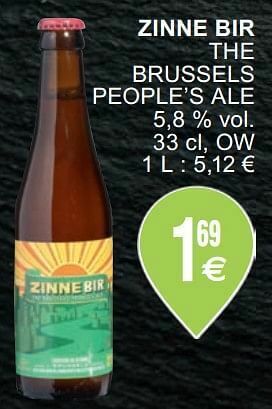 Cora Zinne bir the brussels people’s ale aanbieding