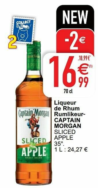 Cora Liqueur de rhum rumlikeur captain morgan sliced apple aanbieding
