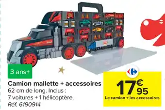 Carrefour Camion mallette + accessoires aanbieding