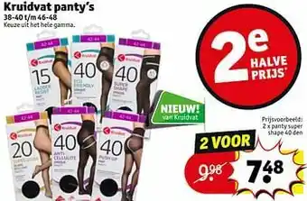 Kruidvat Panty super shape aanbieding