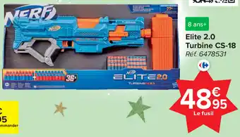 Carrefour Nerf Elite 2.0 Turbine CS-18 aanbieding