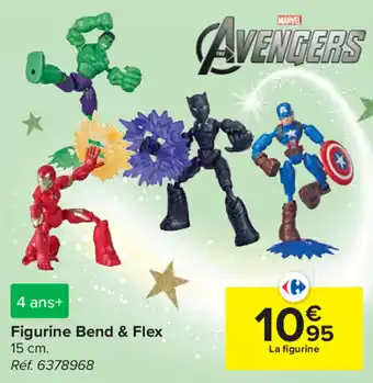 Carrefour Avengers Figurine Bend & Flex aanbieding