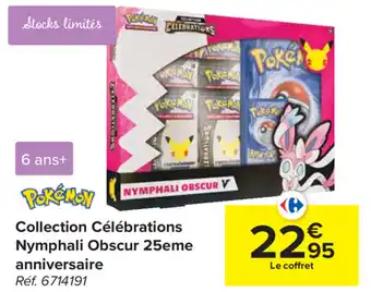 Pokemon Collection Celebrations Nymphali Obscur 25eme