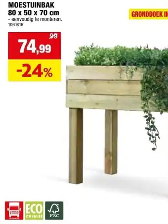 Hubo MOESTUINBAK 80 x 50 x 70 cm aanbieding