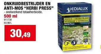 Hubo ONKRUIDBESTRIJDER EN ANTI-MOS “HERBI PRESS” aanbieding
