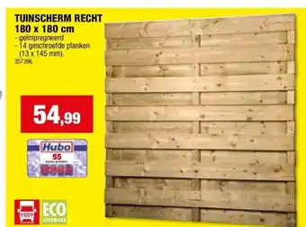 Hubo TUINSCHERM RECHT 180 x 180 cm aanbieding