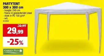 Hubo PARTYTENT 300 x 300 cm aanbieding