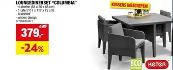 Hubo LOUNGEDINERSET “COLUMBIA” aanbieding