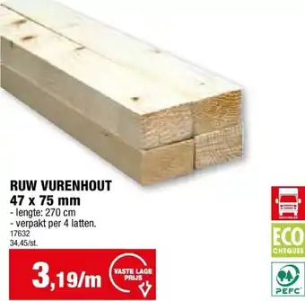 Hubo RUW VURENHOUT 47 x 75 mm aanbieding