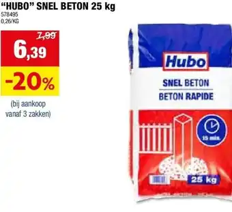 Hubo “HUBO” SNEL BETON 25 kg aanbieding