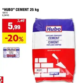 Hubo “HUBO” CEMENT 25 kg aanbieding