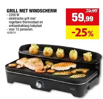 Hubo GRILL MET WINDSCHERM aanbieding