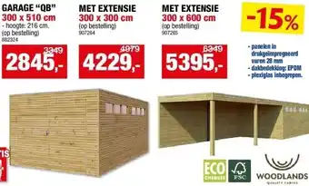 Hubo GARAGE “QB” 300 x 510 cm aanbieding