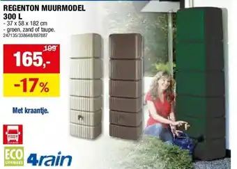 Hubo REGENTON MUURMODEL 300 L aanbieding