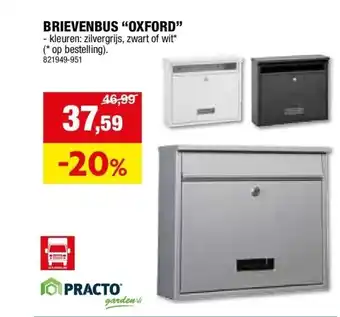 Hubo BRIEVENBUS “OXFORD” aanbieding