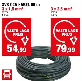 Hubo XVB CCA KABEL 50 m aanbieding