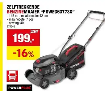 Hubo ZELFTREKKENDE BENZINEMAAIER “POWEG63773X” aanbieding