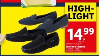 Lidl Lederen mocassins aanbieding