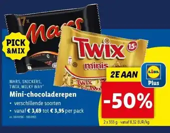 Lidl Mini-chocoladerepen aanbieding