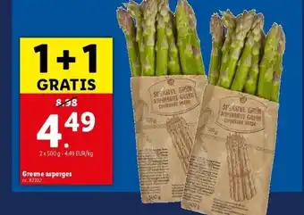 Lidl Groene asperges aanbieding