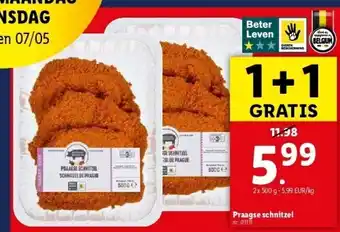 Lidl Praagse schnitzel aanbieding