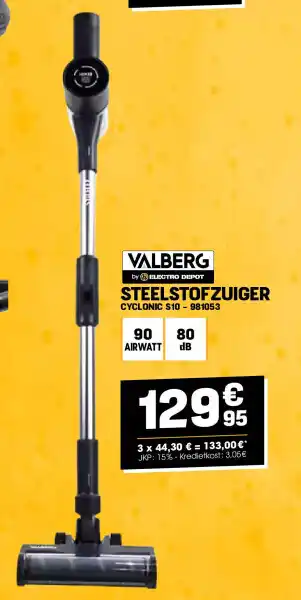 Electro Depot STEELSTOFZUIGER aanbieding