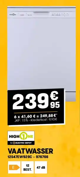 Electro Depot VAATWASSER aanbieding