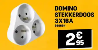 Electro Depot DOMINO STEKKERDOOS 3X16A aanbieding