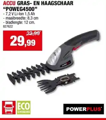 Hubo ACCU GRAS- EN HAAGSCHAAR “POWEG4500” aanbieding