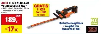 Hubo ACCU HEGGENSCHAAR “BCHTS3625L1-QW” aanbieding