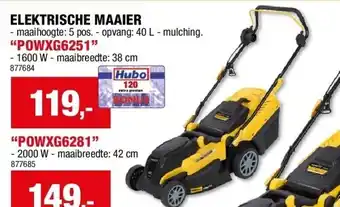 Hubo ELEKTRISCHE MAAIER aanbieding