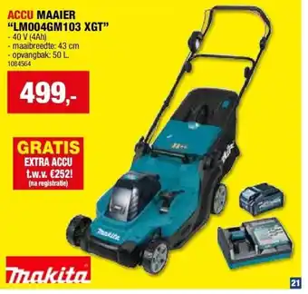 Hubo ACCU MAAIER “LM004GM103 XGT” aanbieding