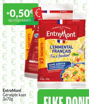 Intermarché EntreMont Geraspte kaas 3 x 70g aanbieding