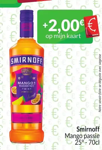 Intermarché Smirnoff Mango passie 25°-70cL aanbieding