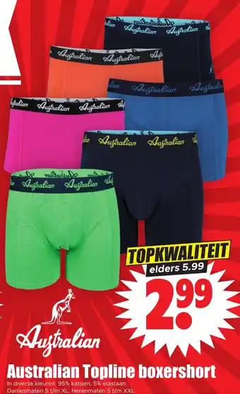 Dirk Australian Topline boxershort aanbieding