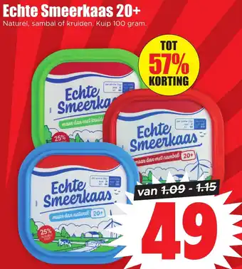 Dirk Echte Smeerkaas 20+ aanbieding