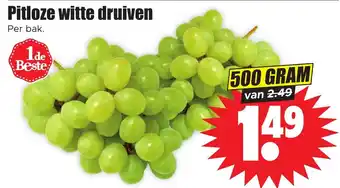 Dirk Pitloze witte druiven 500 gram aanbieding