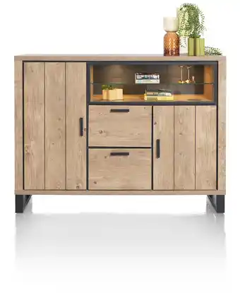 Pavarotti, Dressette 160 Cm - 2-Deuren + 2-Laden + 2-Niches (+ LED)