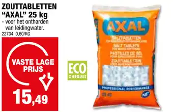 Hubo ZOUTTABLETTEN AXAL 25 kg aanbieding