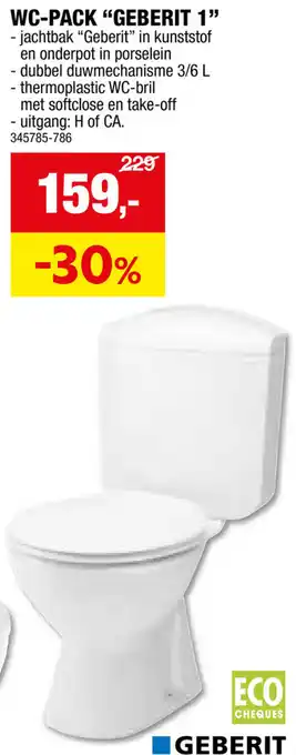 Hubo WC-PACK GEBERIT 1 aanbieding