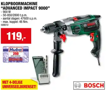 Hubo KLOPBOORMACHINE ADVANCED IMPACT 9000 aanbieding