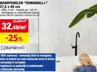 Hubo WANDPANELEN DUMAWALL+ 37.5 x 65 cm aanbieding