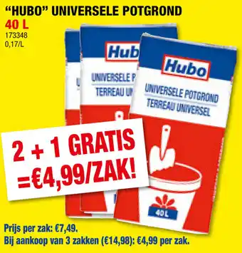 Hubo UNIVERSELE POTGROND 40L aanbieding