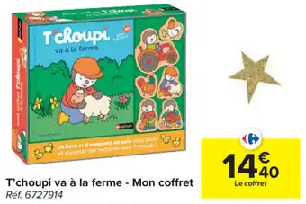Carrefour T'choupi va a la ferme - Mon coffret aanbieding