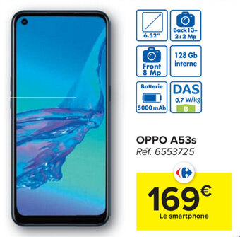 Carrefour Oppo A53s aanbieding