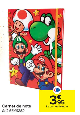 Carrefour Carnet de note aanbieding
