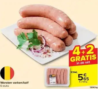 Carrefour Worsten varken/kalf aanbieding